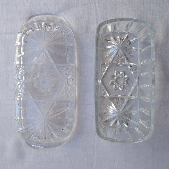 Vintage Anchor Hocking Prescut Clear Butter Dish - Picture 5 of 10